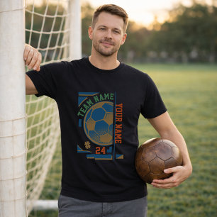 T-shirt Nom de l'équipe de football Numéro de joueur Balle