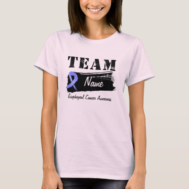 T-shirt Nom de l'équipe personnalisée - Cancer de l'oesoph (Devant)
