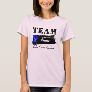 T-shirt Nom de l'équipe personnalisée - Cancer du côlon