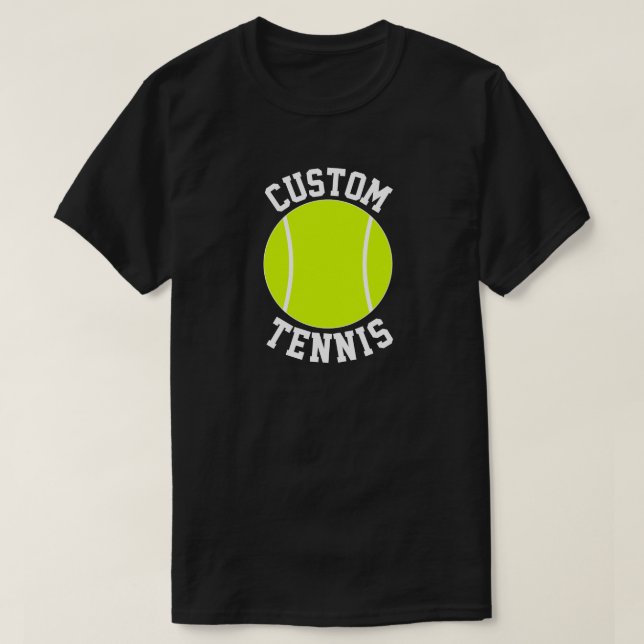 T-shirt Nom de l'équipe personnalisée de tennis masculin o (Design devant)