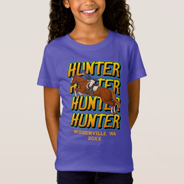 T-Shirt Nom de l'événement ou de l'emplacement du cheval d (Devant)