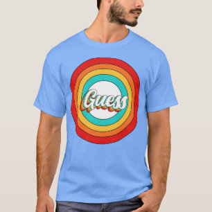 T-shirt Nom de l'intuition Chemise Vintage Guess Cercle