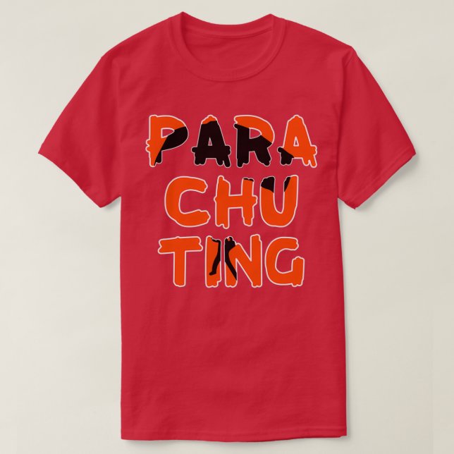 T-shirt Nom de l'ombre de parachutisme (Design devant)