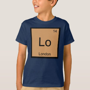 T-shirt Nom de Londres Chimie Élément Tableau périodique