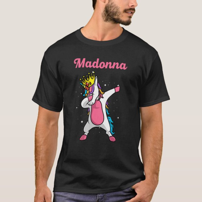 T-shirt Nom de Madonna Anniversaire Personnalisé Dabbing U (Devant)