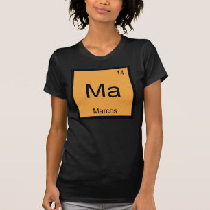 T-shirt Nom de Marcos Élément Chimique Tableau Périodique