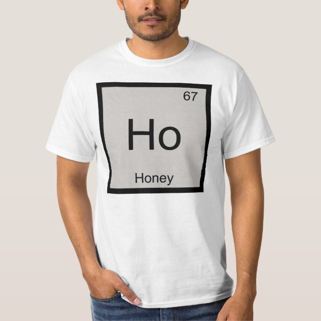 T-shirt Nom de miel Chimie Élément Tableau périodique (Devant)