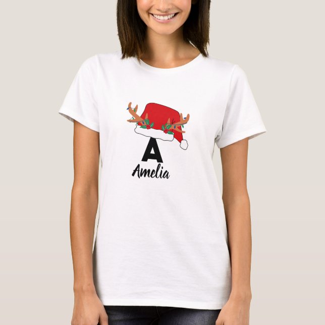 T-shirt Nom de Noël Personnalisé (Devant)