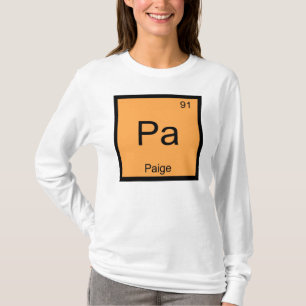 T-shirt Nom de Paige Chimie Élément Tableau périodique