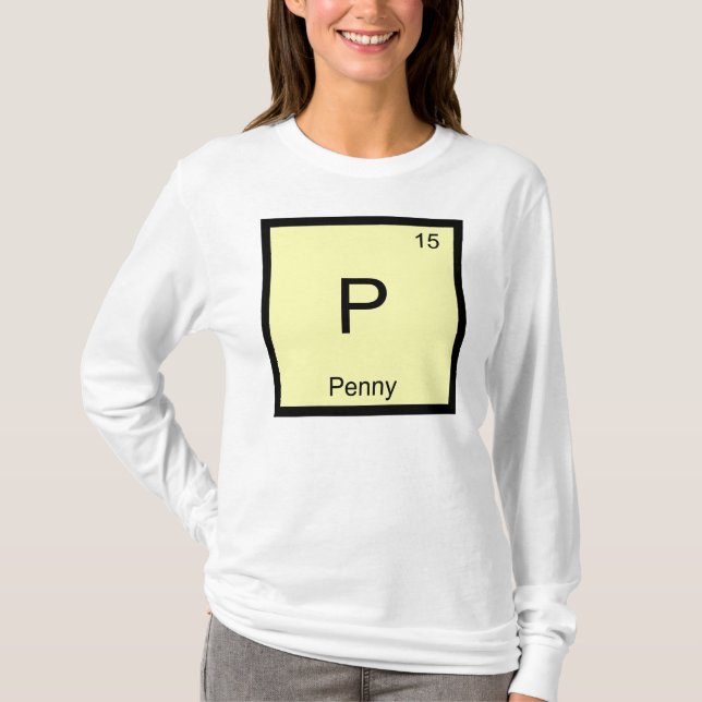 T-shirt Nom de penny Élément de chimie Tableau périodique (Devant)