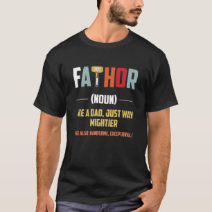 T-shirt nom de père comme un père juste plus puissant, v