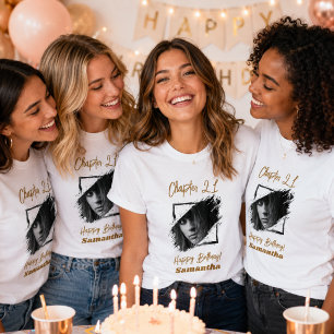 T-shirt Nom de photo 21e anniversaire