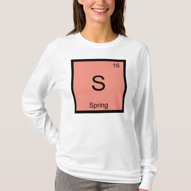 T-shirt Nom de printemps Chimie Élément Tableau périodique (Devant)