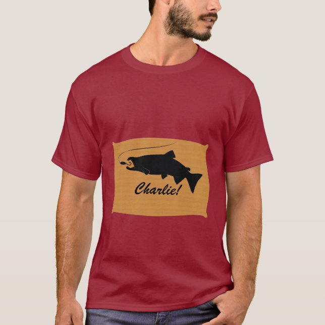 T-shirt Nom de saumon de Coho personnalisable (Devant)