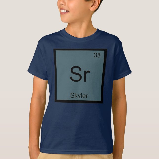 T-shirt Nom de Skyler Élément chimique Tableau périodique (Devant)