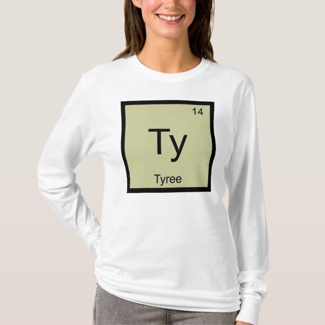 T-shirt Nom de Tyree Élément chimique Tableau périodique (Devant)