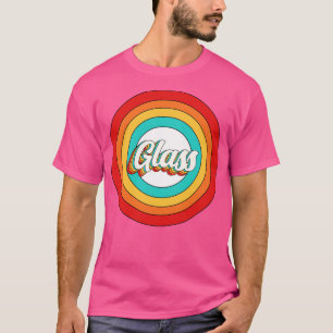 T-shirt Nom de verre Chemise Cercle de verre Vintage