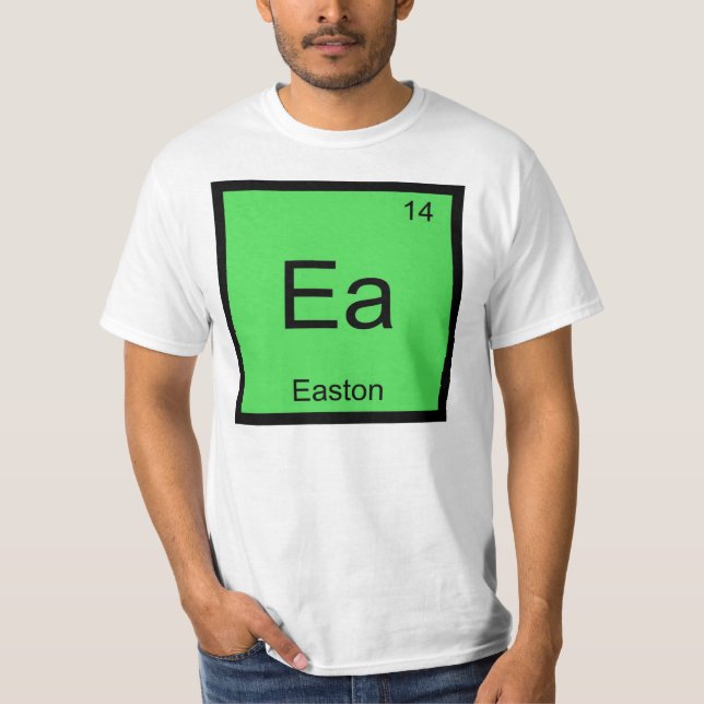 T-shirt Nom d'Easton Chimie Élément Tableau Périodique (Devant)