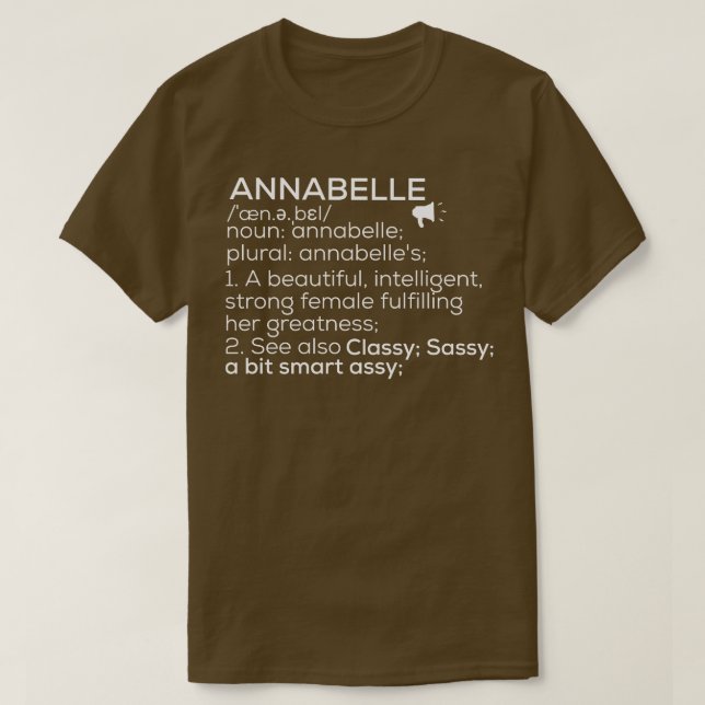 T-shirt Nom Définition Nom Femme Signification (Design devant)