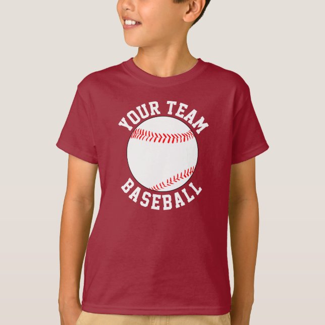 T-shirt Nom d'équipe de baseball, joueur et numéro de mail (Devant)