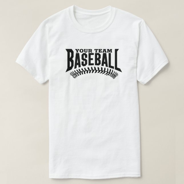 T-shirt Nom d'équipe de baseball personnalisé (Design devant)