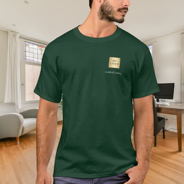 T-shirt nom d'équipe logo entreprise vert (Créateur téléchargé)
