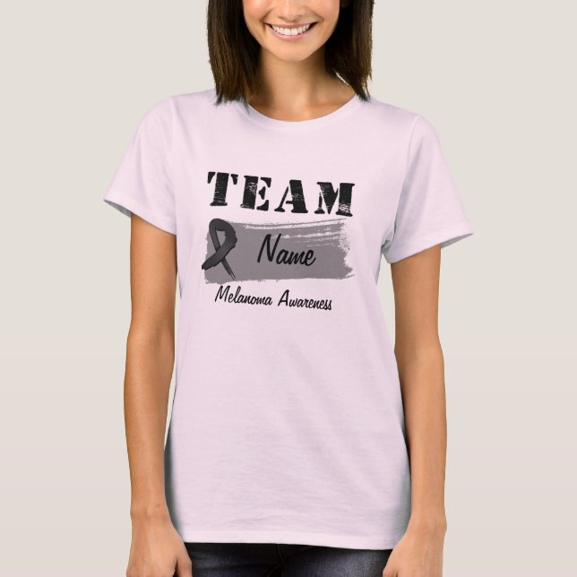 T-shirt Nom d'équipe personnalisé - Melanoma (Devant)