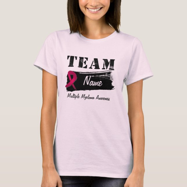T-shirt Nom d'équipe personnalisé - Myélome multiple (Devant)