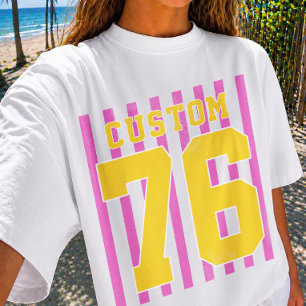 T-shirt Nom d'équipe personnalisé Numéro Jour de match