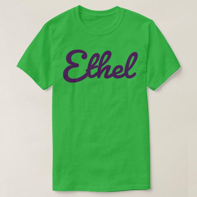 T-shirt Nom d'éthique Typographie violette (Design devant)