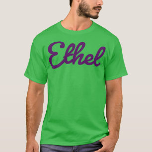 T-shirt Nom d'éthique Typographie violette