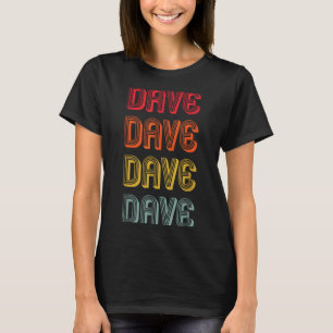 T-shirt Nom d'homme Papa Garçon Mari Noël Dave Cadeau Nom
