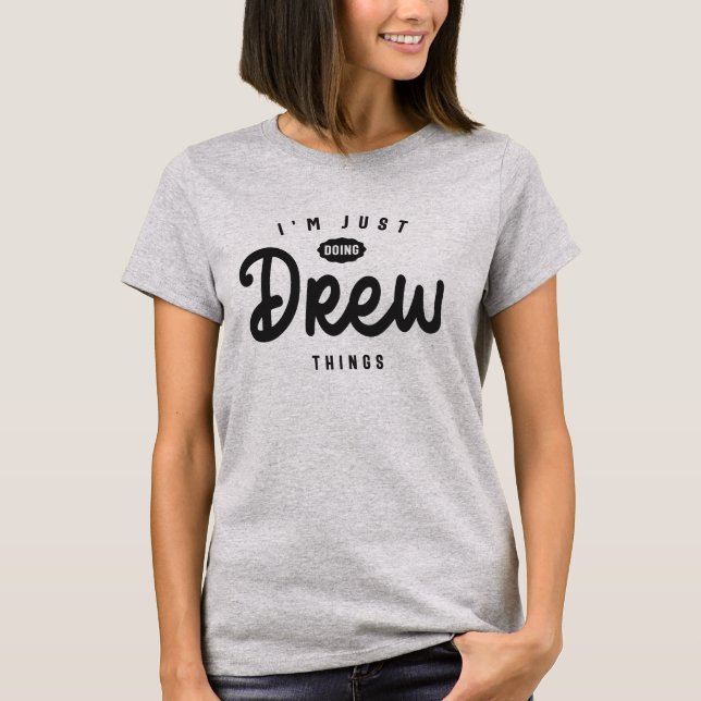 T-shirt Nom Drew Nom personnalisé Anniversaire Nom Drew (Devant)