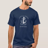 T-shirt Nom du bateau d'Ancre nautique du capitaine person (Devant)