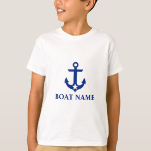 T-shirt Nom du bateau nautique Ancre Star Kids