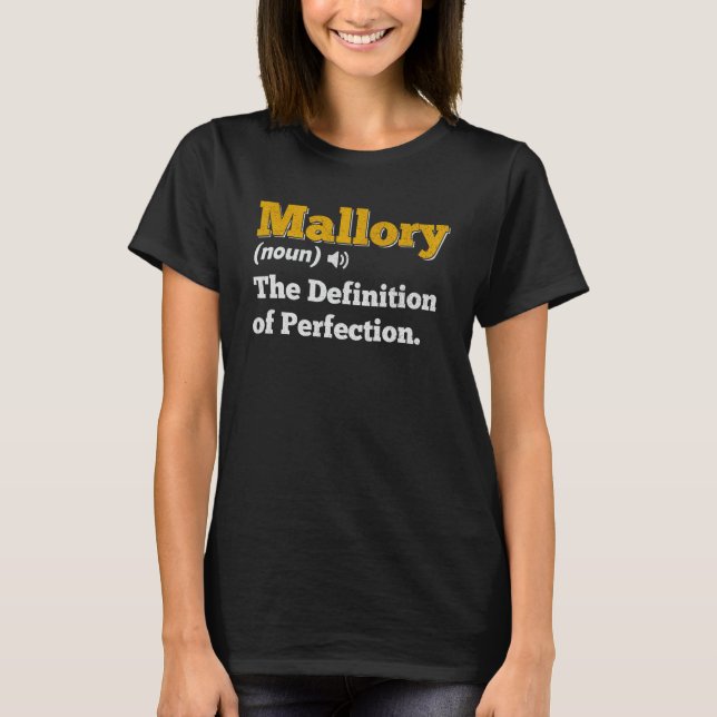T-shirt Nom du cadeau de Mallory Nom de l'anniversaire per (Devant)