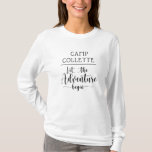 T-shirt Nom du camp Camping Glamping<br><div class="desc">Nom du camp glamping camping party tee. Ajoutez votre nom de camp,  et laissez l'aventure commencer! Parfait pour un anniversaire ou une fête de bachelorette.</div>