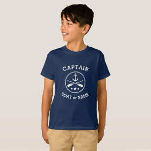 T-shirt Nom du capitaine ou du bateau étoiles d'Ancre naut