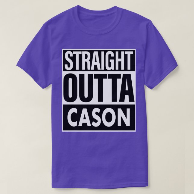 T-shirt Nom du casino Stright Outta Cason (Design devant)