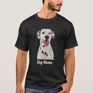 T-shirt Nom du chien dalmate mignon