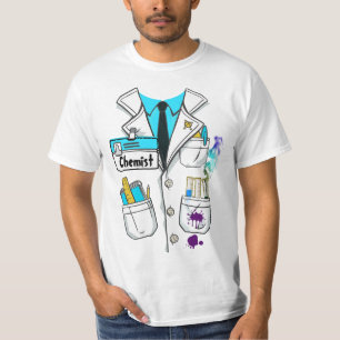 T-shirt Nom du chimiste de la science personnalisée Balise