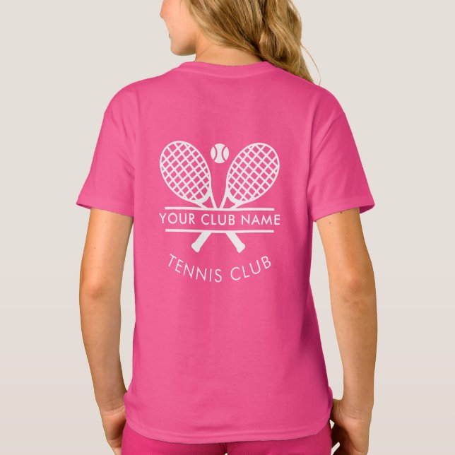 T-shirt Nom du club de tennis local Logo de l'équipe Perso (Dos)
