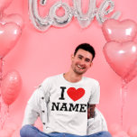 T-shirt Nom du coeur<br><div class="desc">Inscrivez votre nom ou votre texte sur le nom Section.</div>