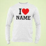T-shirt Nom du coeur<br><div class="desc">Inscrivez votre nom ou votre texte sur le nom Section.</div>