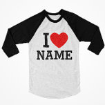 T-shirt Nom du coeur<br><div class="desc">Inscrivez votre nom ou votre texte sur le nom Section.</div>