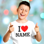 T-shirt Nom du coeur<br><div class="desc">Inscrivez votre nom ou votre texte sur le nom Section.</div>