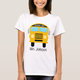 T-shirt Nom du conducteur du bus scolaire mignon