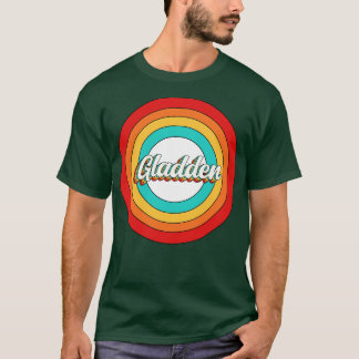 T-shirt Nom du cristal Chemise Cercle Vintage en verre
