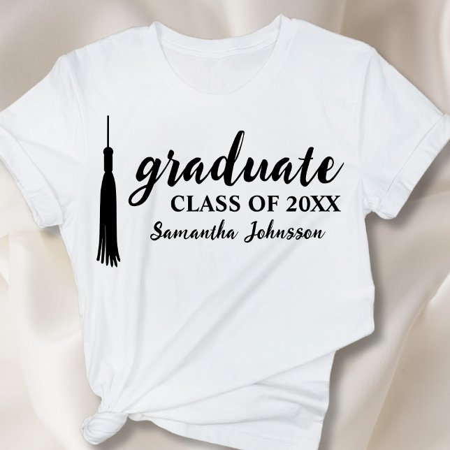 T-shirt Nom du diplômé moderne Personnalisé 2024 Graduatio (Modern Graduate Name Personalized 2024 Graduation T-Shirt)