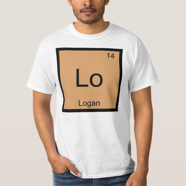 T-shirt Nom du journal Élément de chimie Tableau périodiqu (Devant)